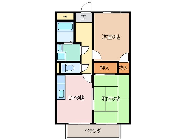 内部駅 徒歩30分 1階の物件間取画像